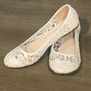 New Lace White Wedding Flats
